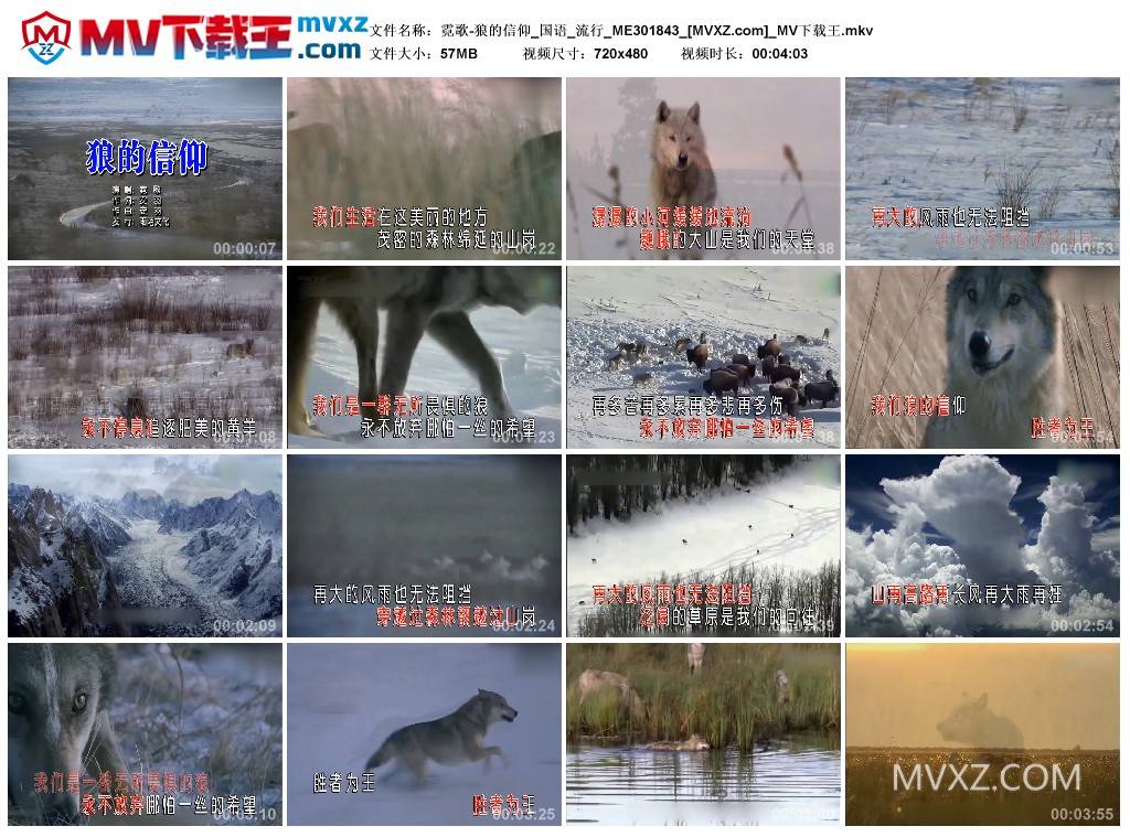 霓歌-狼的信仰_国语_流行_ME301843